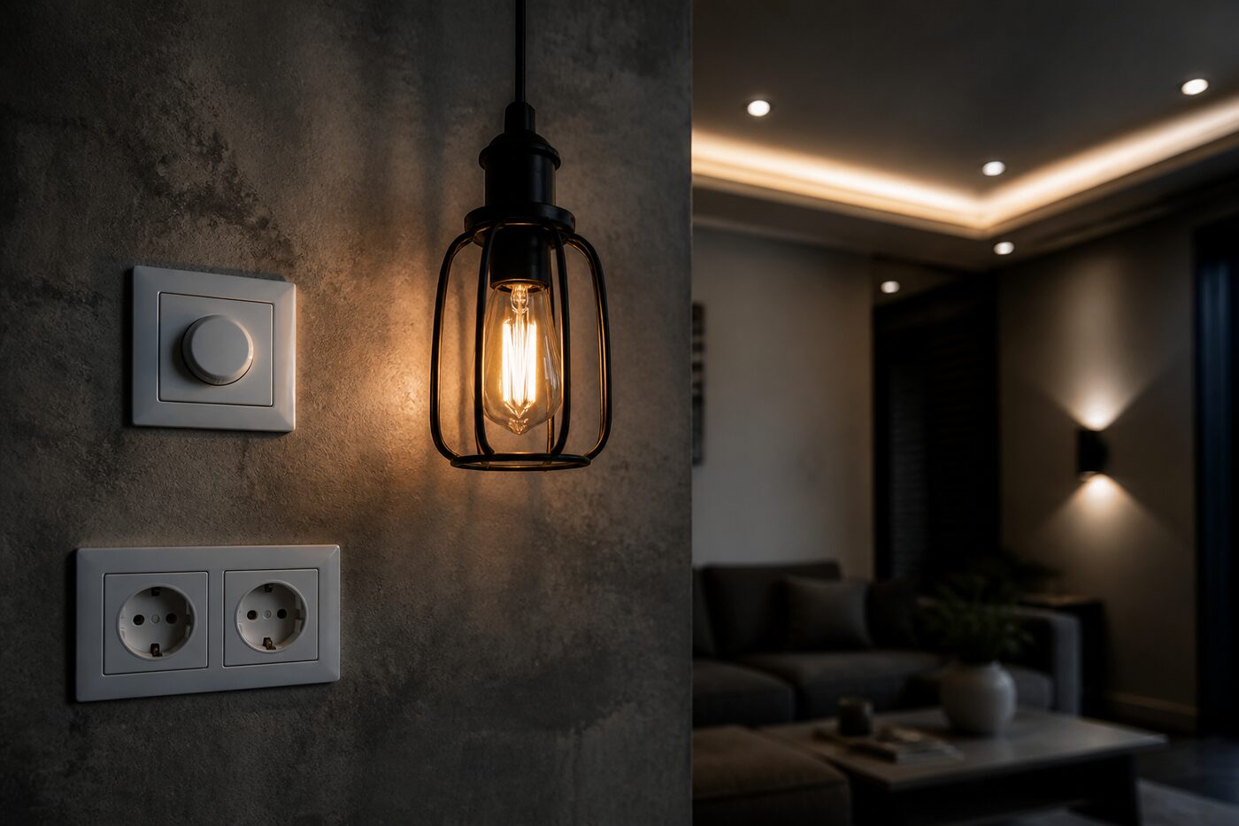 Elektroinstallation und moderne Beleuchtung